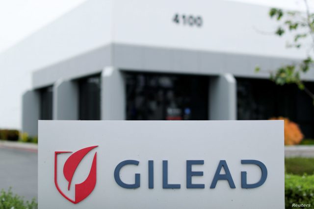 Gilead Sciences Inc pharmaceutical company is seen after they announced a Phase 3 Trial
