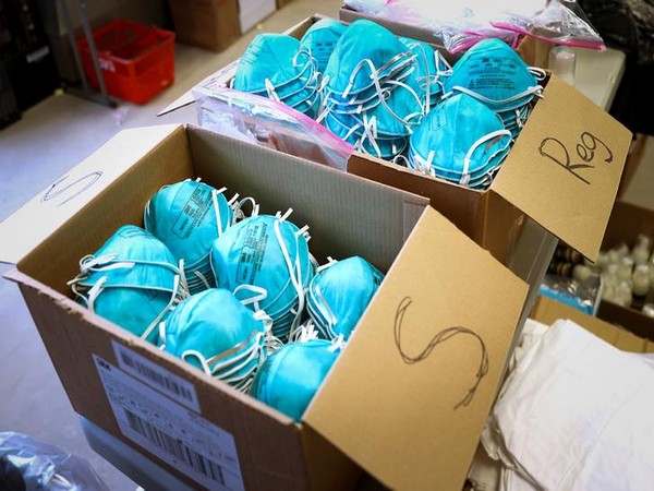 Boxes of N95 protective masks for use by medical field personnel are seen at a New York State emergency operations incident command center during the coronavirus outbreak in New Rochelle