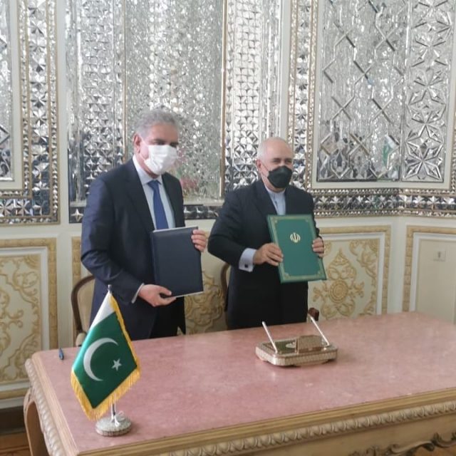 Qureshi visited Tehran at the invitation of his Iranian counterpart, Mohammad Javad Zarif.