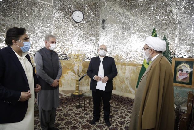 Foreign Minister Makhdoom Shah Mehmood Qureshi in Mashhad