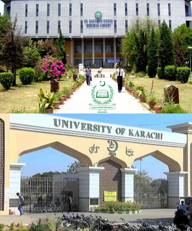 Qaed Azam university and kerachi university