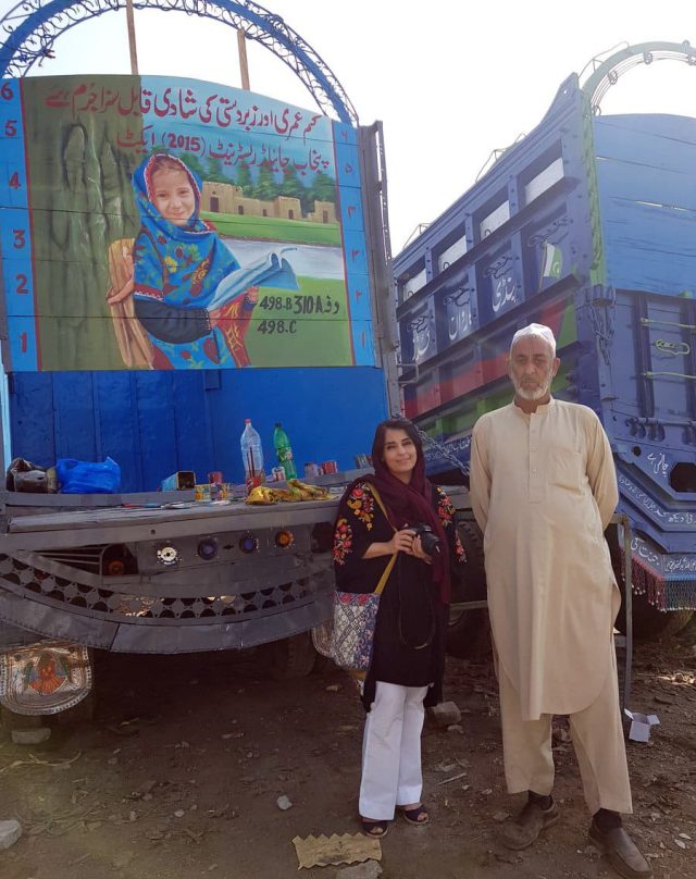 Truck art For Female Literacy Campaign