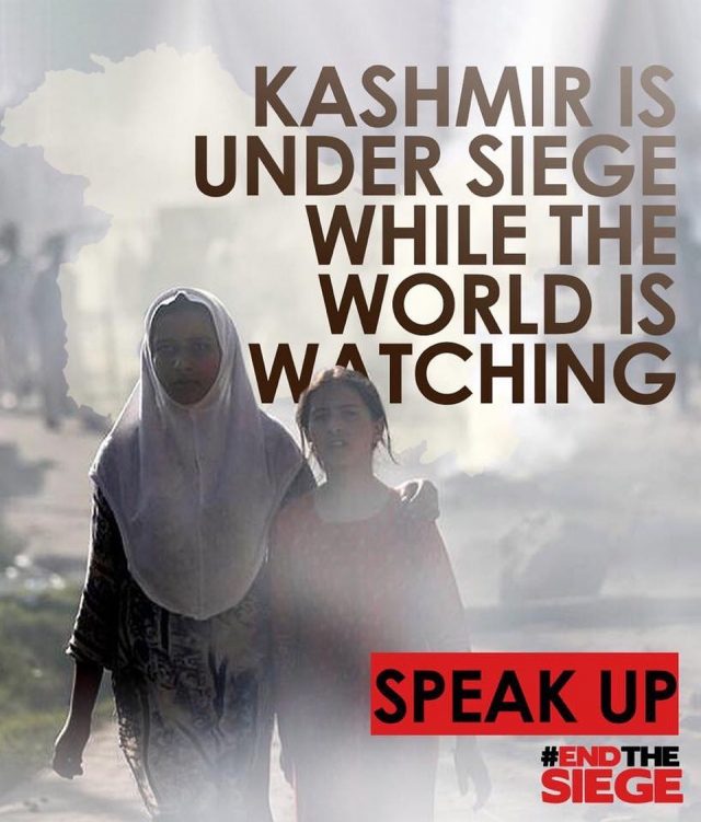 he whole world is watching what is taking place in Kashmir.