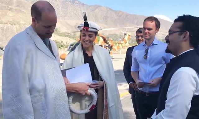 British Royal couple, Duke and Duchess of Cambridge PrinceWilliam & KateMiddleton arrive in Chitral.