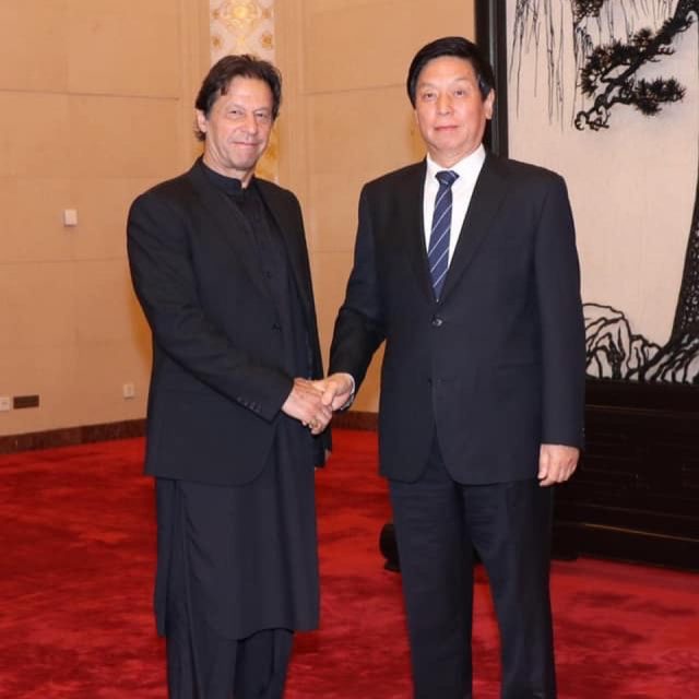 Prime Minister Imran Khan met Chairman National People's Congress (NPC) Li Zhanshu