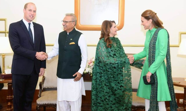 he President of Pakistan Dr. ArifAlvi and the First Lady welcomed the Royal couple.