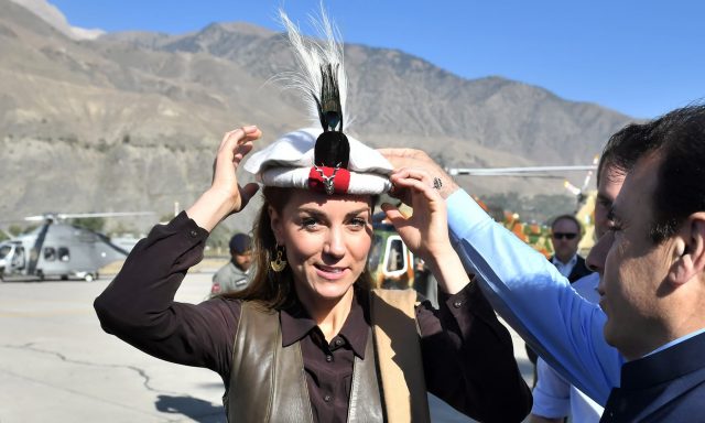 Britain's Catherine, Duchess of Cambridge arrives in Chitral, Pakistan, October 16,