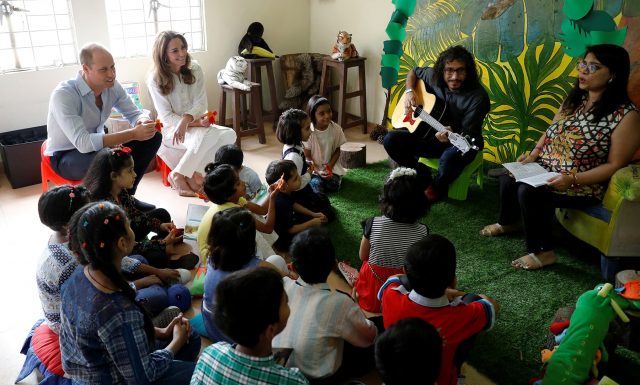 Britain's Prince William and Catherine, Duchess of Cambridge, visit SOS Children's village in Lahore, Pakistan October 17, 2019.