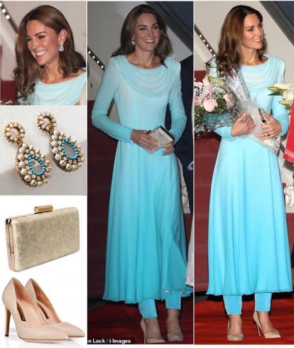 Kate Middleton wears Pakistani designer's accessories on Islamabad