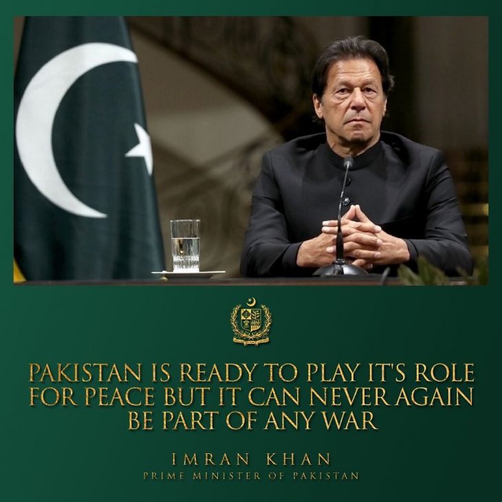 Pakistan not to take part in anyone else’s war, Imran Khan says