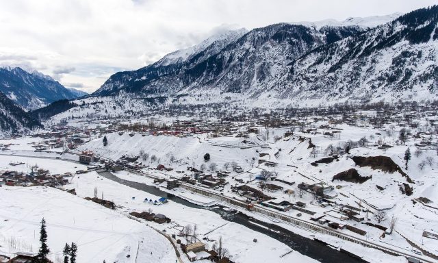 Aerial view of Kalam valley