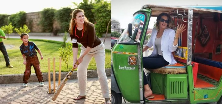 1 American Blogger Cynthia Ritchie Pictured Driving A Rickshaw While Showing Her Love For Pakistan!