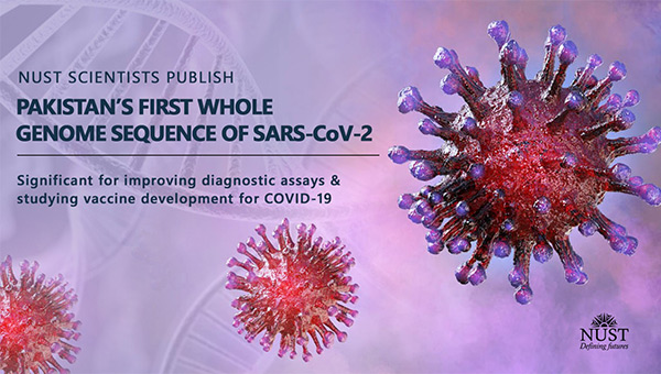 NUST scientists publish Pakistan’s first whole genome sequence of SARS-CoV-2