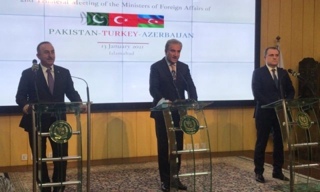 Pakistan, Turkey, Azerbaijan resolve to enhance cooperation, continue mutual support
