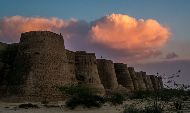 Beautiful cloud formation during Sunset over Derawar Fort