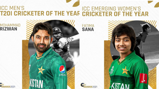 Mohammad Rizwan and Fatima Sana winning top ICC awards, making Pakistan proud