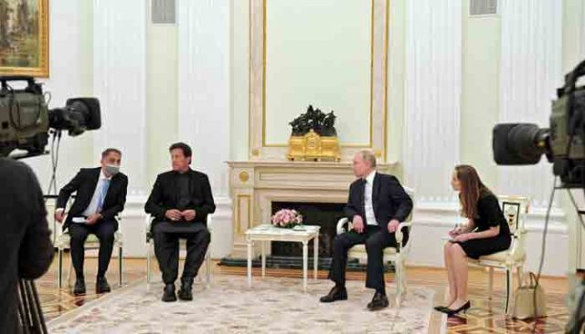 IMRAN KHAN meet Russian President Vladimir Putin.