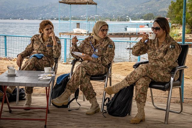 Female officers of the Pakistan Army